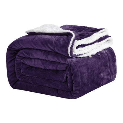 Imperial Homeware Sherpa Fleece Blanket, Dual-Layer 230 GSM Fleece and 180 GSM Sherpa, Warm Lightweight Throw for Bed, Sofa or Travel