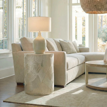 Gold Drum Accent Table