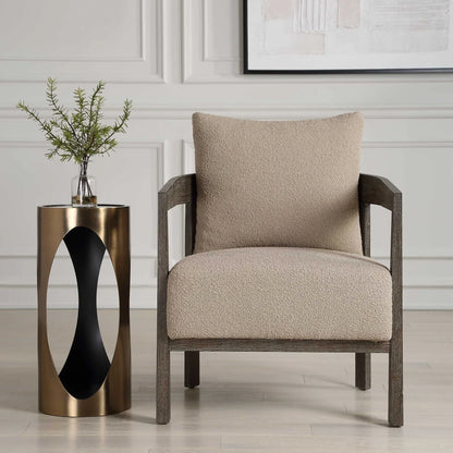 Sand Fabric Accent Chair