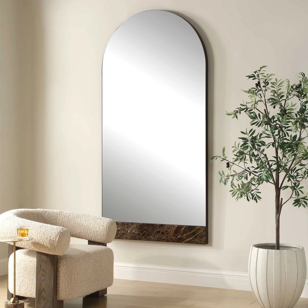 Marble & Bronze Mirror