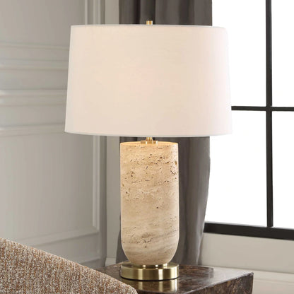 Travertine Table Lamp