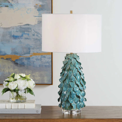 Teal Blue Table Lamp