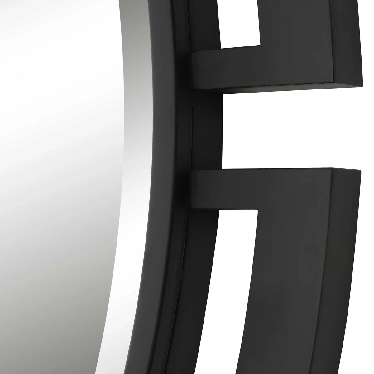 Modern Black Round Mirror