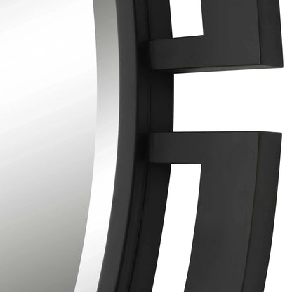 Modern Black Round Mirror