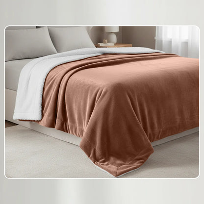 Soft Sherpa Fleece Throw Blankets - Dual-Layer Design with 230 GSM Fleece, 180 GSM Sherpa for Lightweight Warmth, Ideal for Relaxing Nights