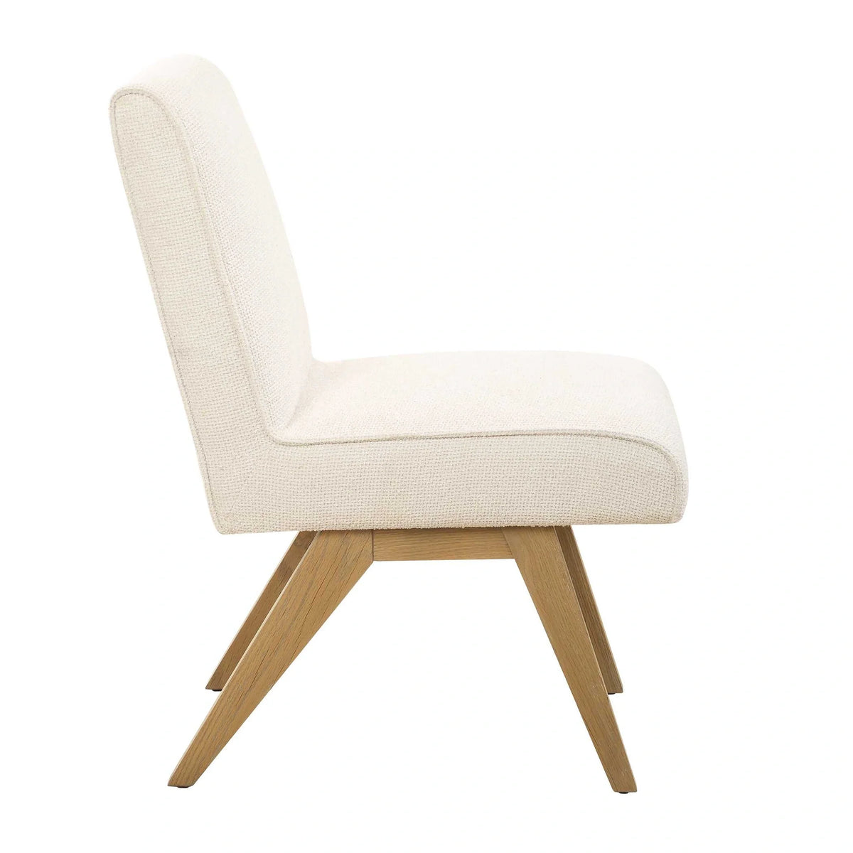White Armless Dining Chair