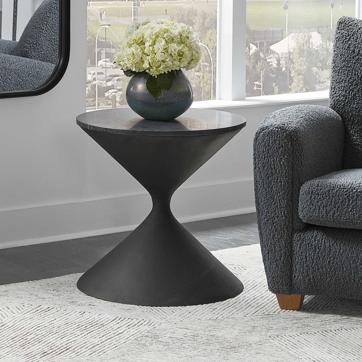 Hourglass Shaped Side Table