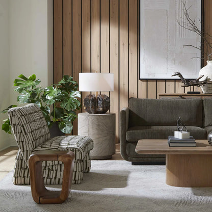 Brown Glass Table Lamp