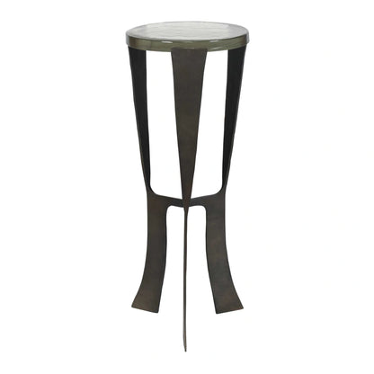 Dark Bronze Cast Glass Drink Table