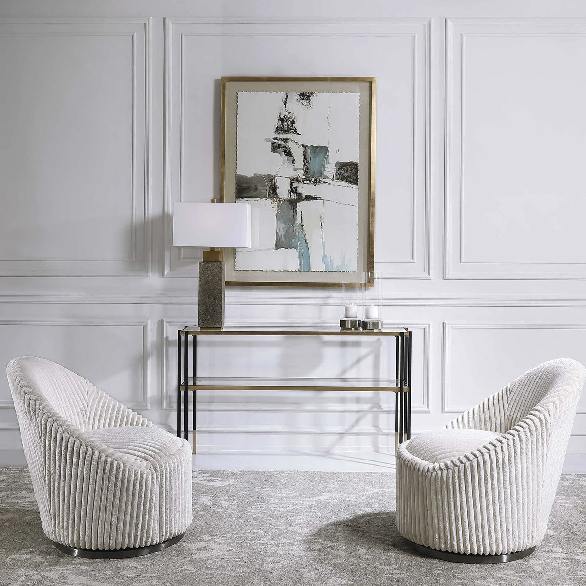 White Swivel Chair