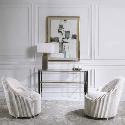White Swivel Chair