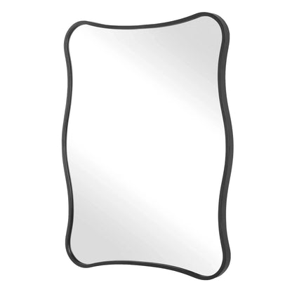 Curvy Black Vanity Mirror