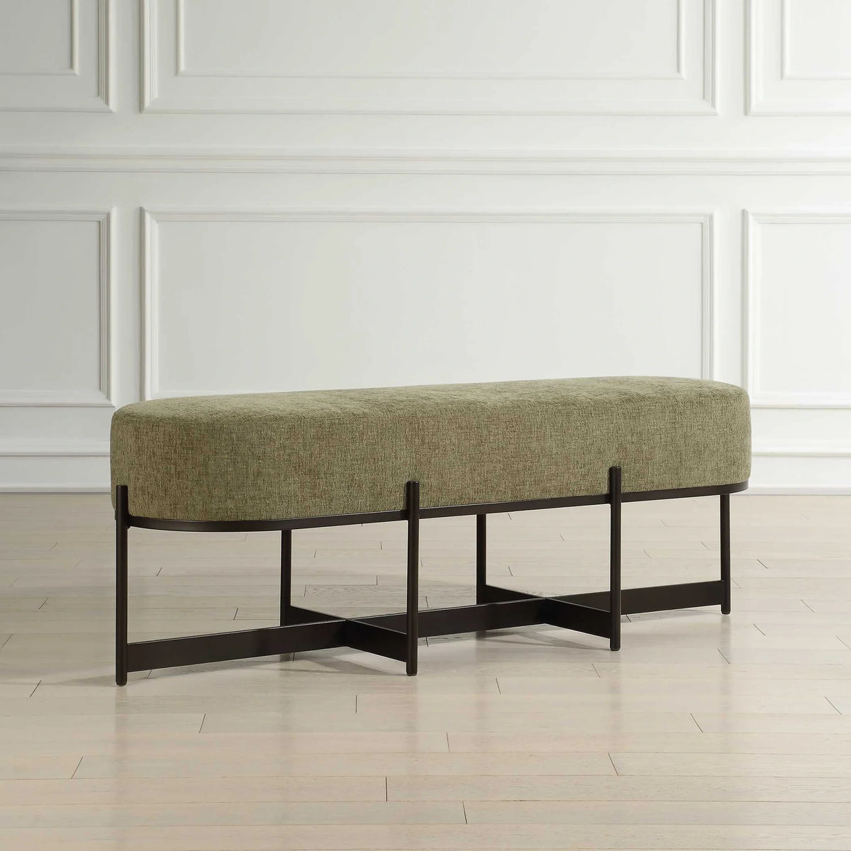 Moss Fabric Bench