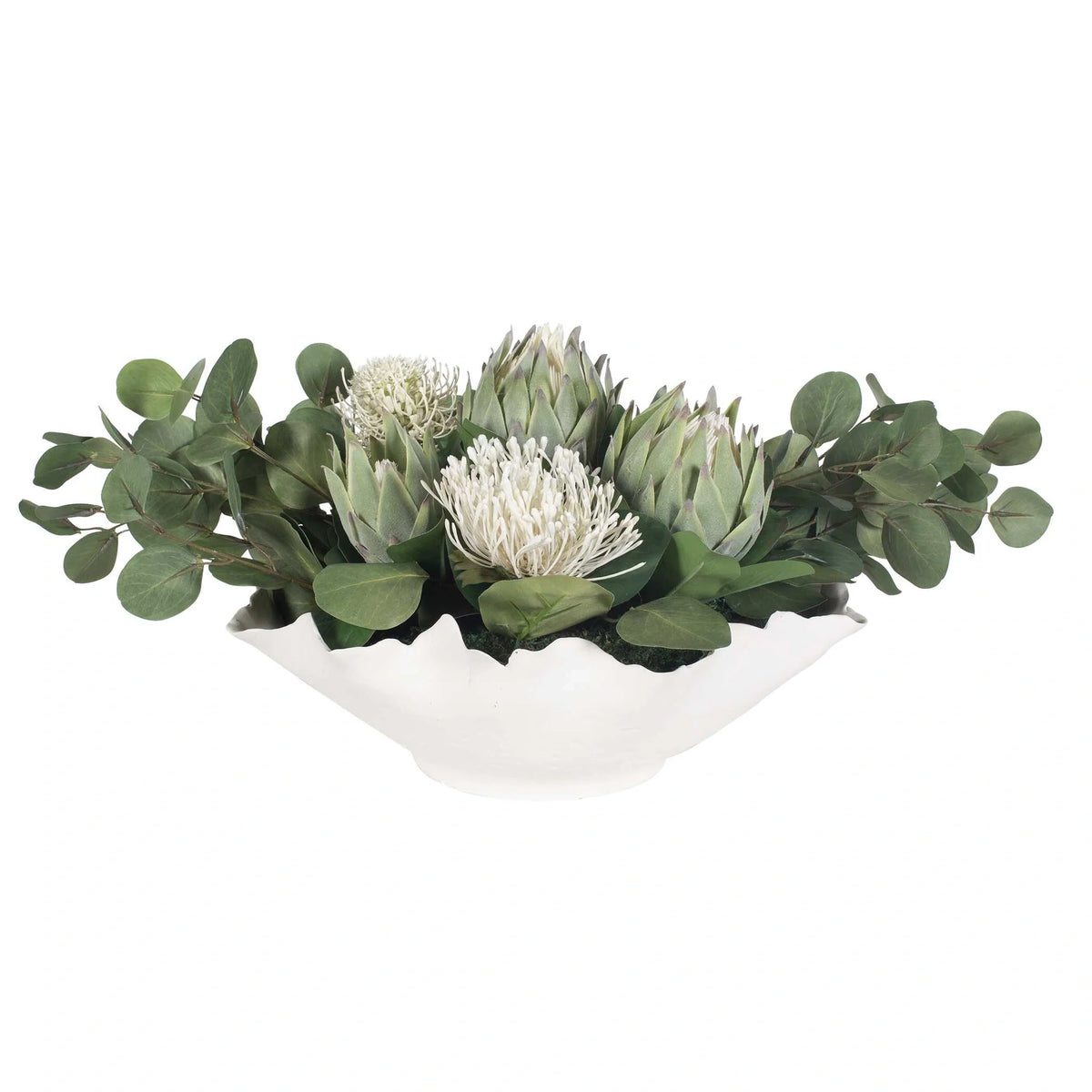 Blooms White Bowl Centerpiece