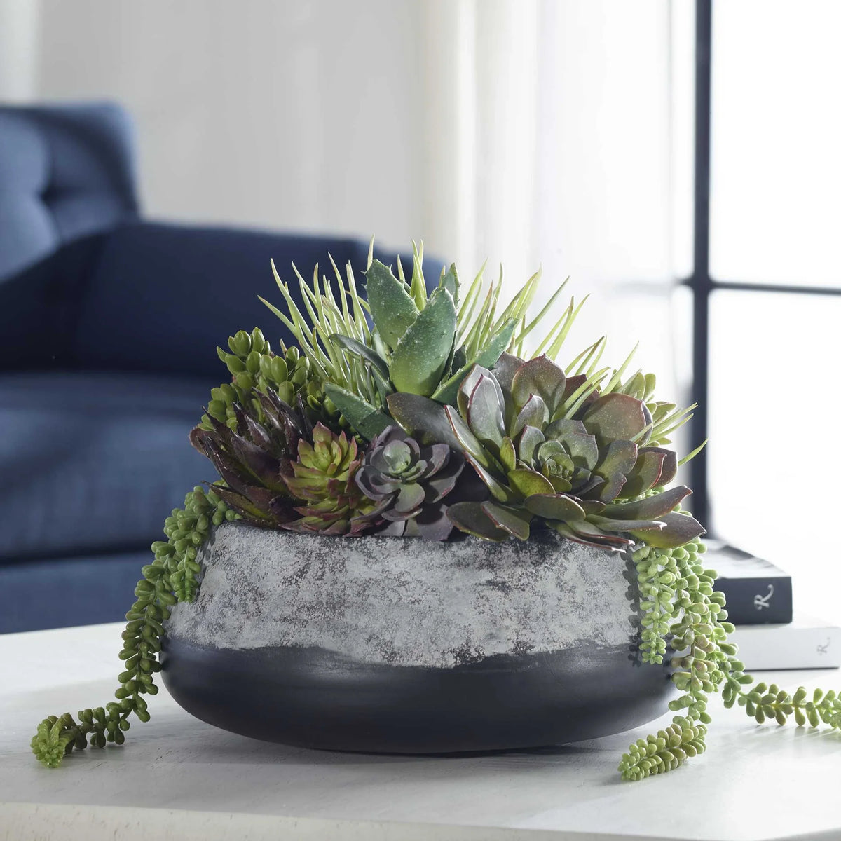 Green Succulent Centerpiece