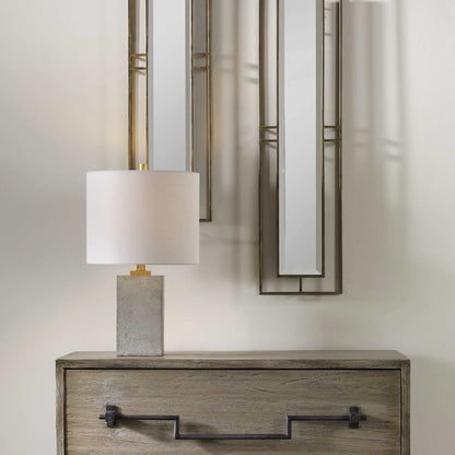 Concrete Block Table Lamp