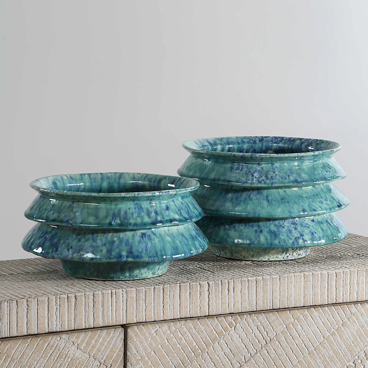 Blue Green Bowls Set/2