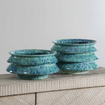 Blue Green Bowls Set/2