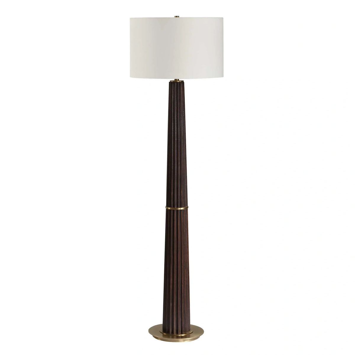 Scalloped Wood Floor Lamp