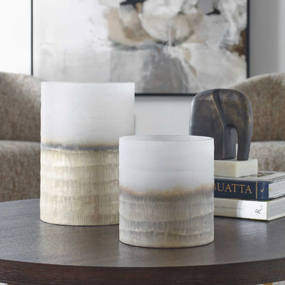 Gradient Textured Vases, Set of 2