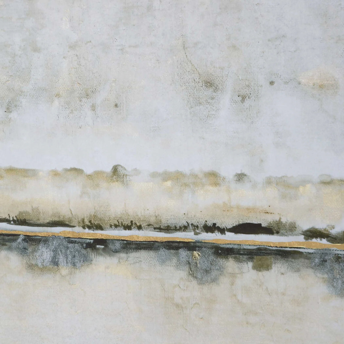 Gold Leaf Landscape Print