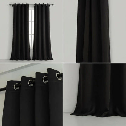 2-Panel 52"x84" Grommet Blackout Curtains - Thermal Insulated, Noise Reducing Drapes for Comfort in Your Bedroom or Living Room