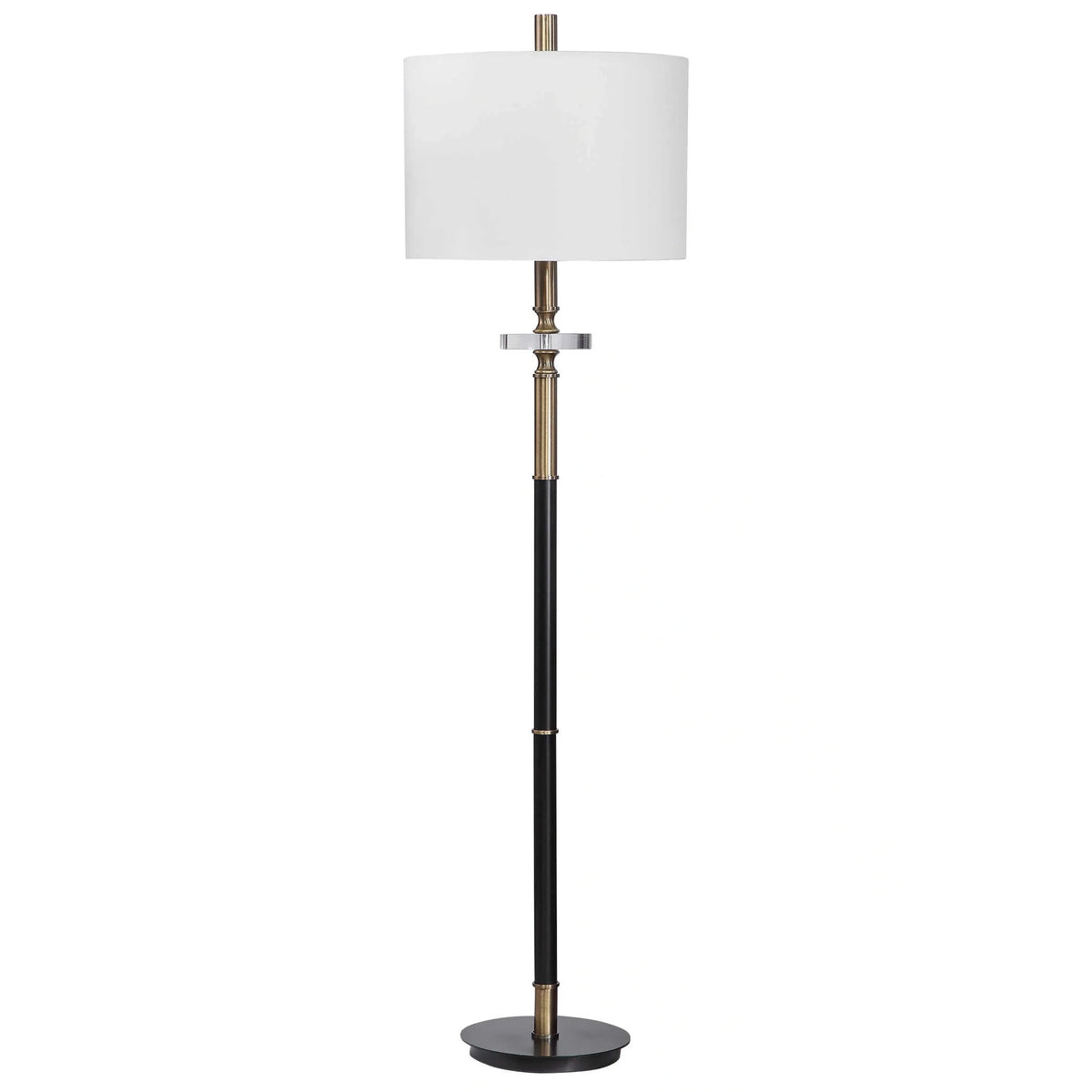 Aged Black Floor Lamp