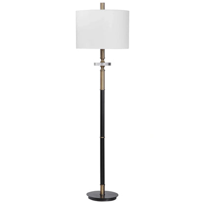 Aged Black Floor Lamp