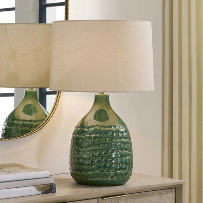 Green Glaze Table Lamp