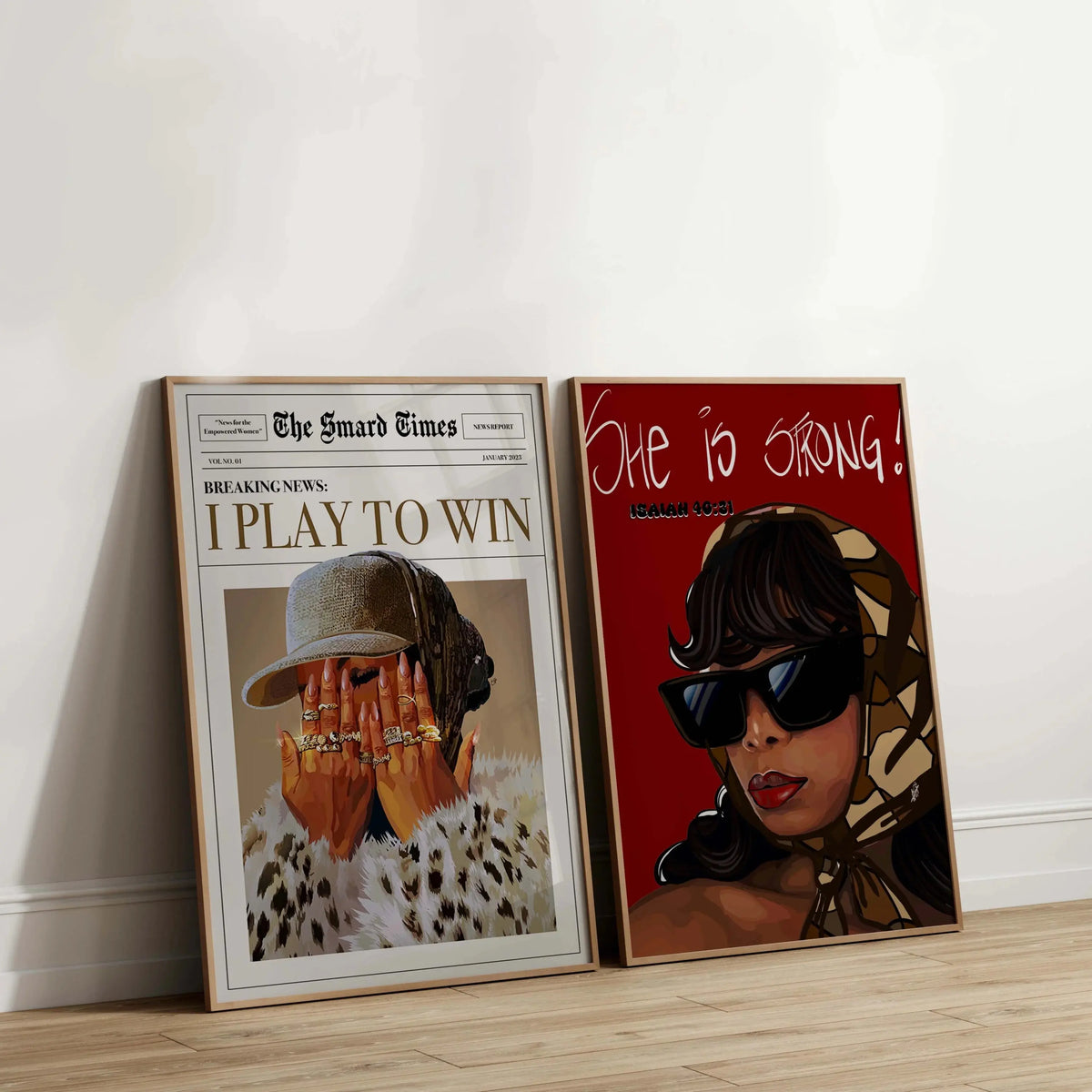 I Play to Win - Black Wall Art Print Featuring an Abstract Face Design