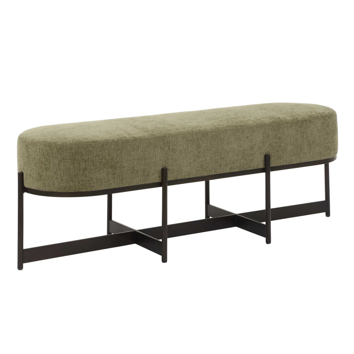 Moss Fabric Bench