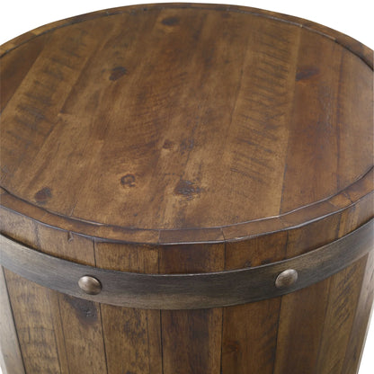 Wine Barrel Side Table
