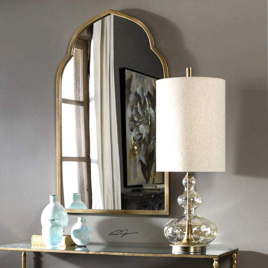 Amber Glass Table Lamp