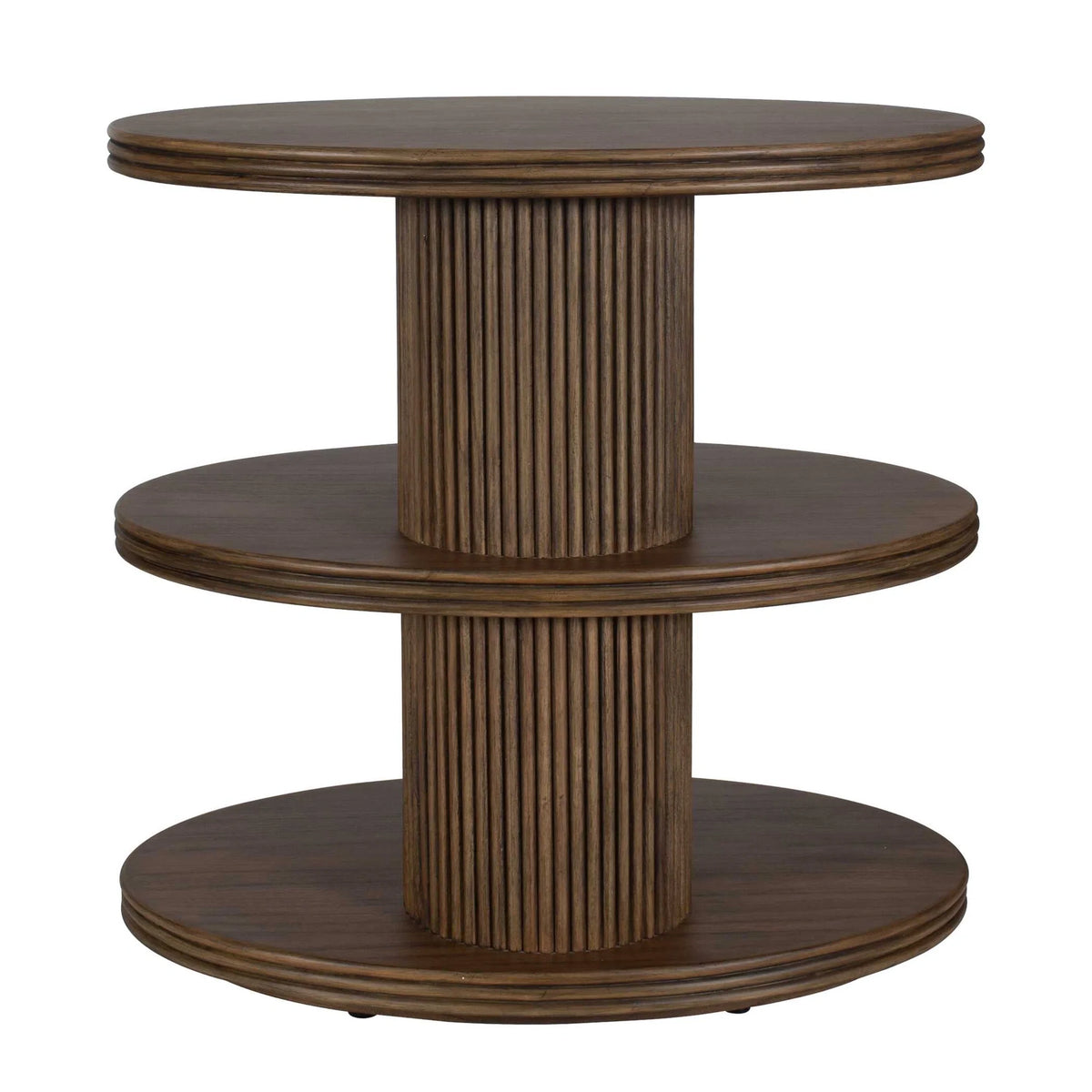 Tier Oval Walnut Side Table