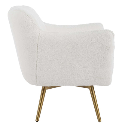 White Sheepskin Swivel Chair