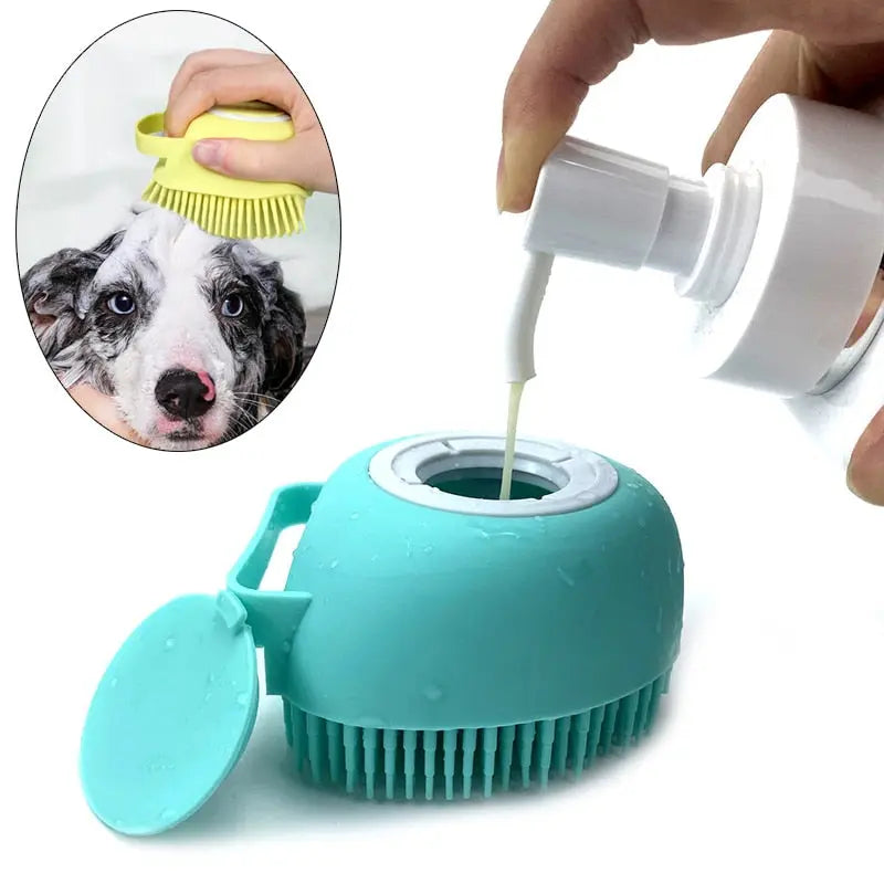 AquaPaws Pet Bath Brush - Effortless Grooming for Happy Pets