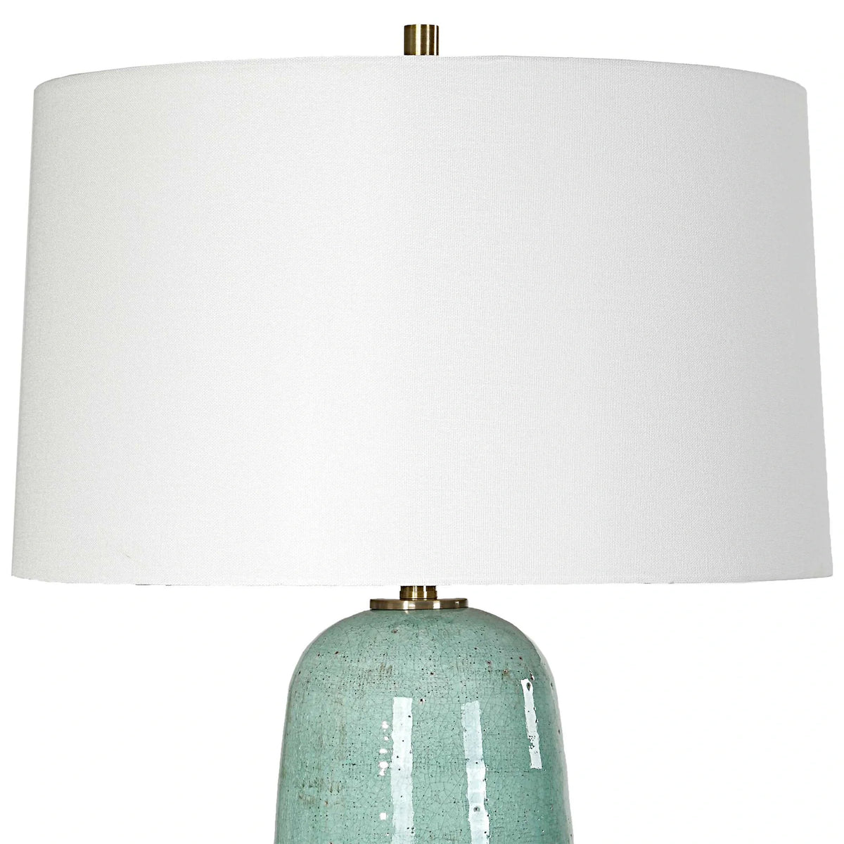 Crackled Teal Table Lamp