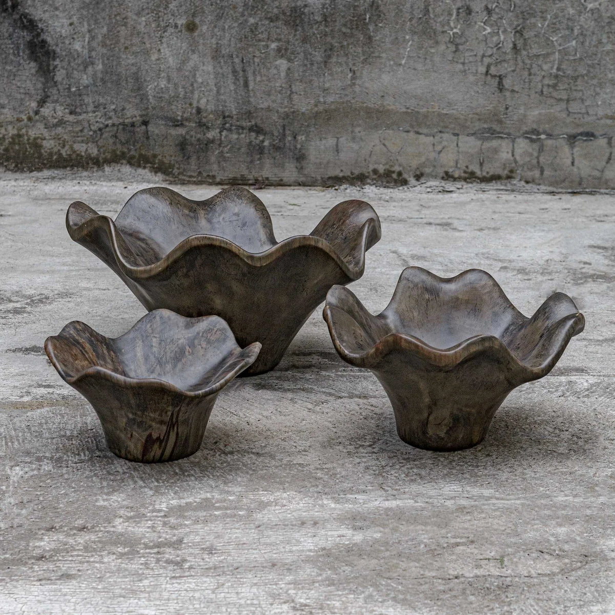 Wood Wall Decor In Mocha Set/3