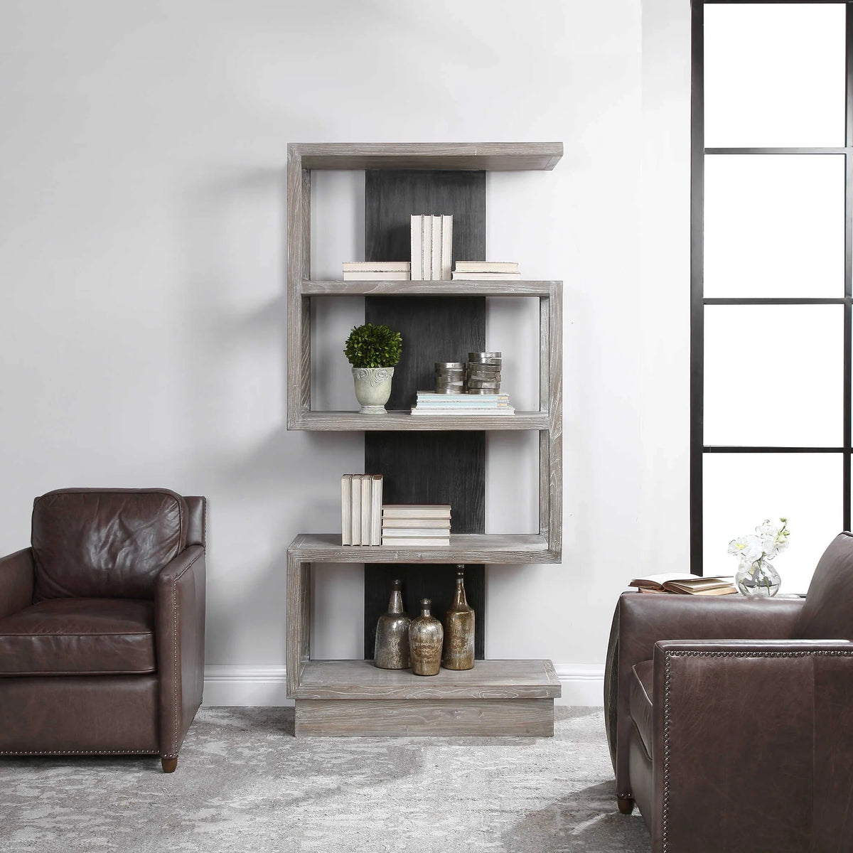 Asymmetrical Modern Etagere