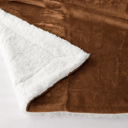 Imperial Homeware Sherpa Fleece Blanket, Dual-Layer 230 GSM Fleece and 180 GSM Sherpa, Warm Lightweight Throw for Bed, Sofa or Travel