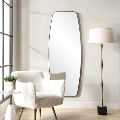 Curved Black Dressing Mirror