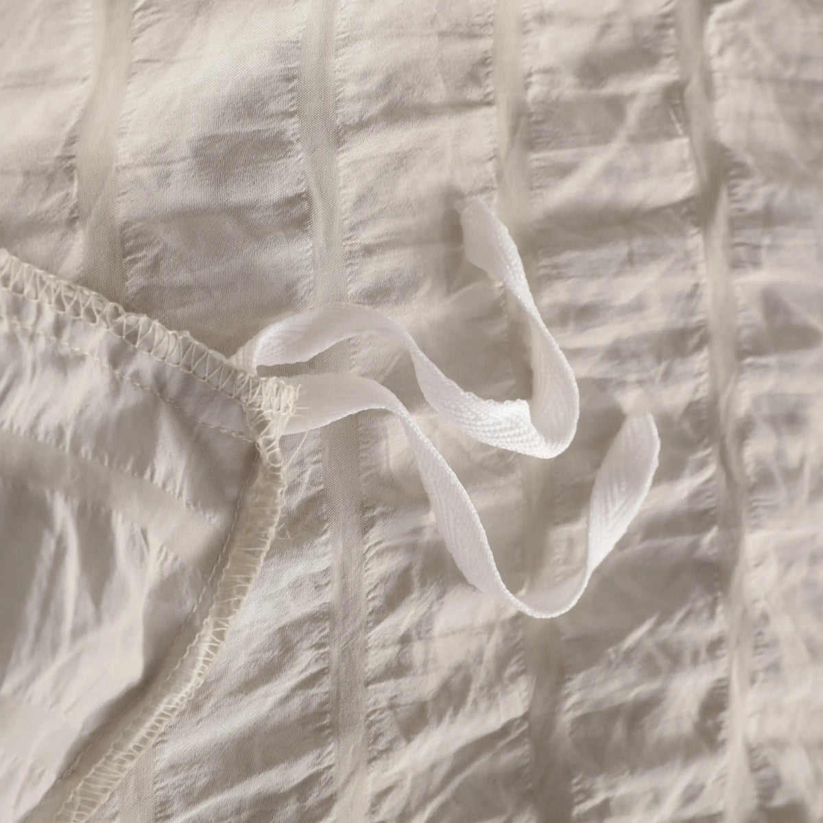 Ntbay Seersucker Duvet Cover Set | Oeko-Tex Certified Textured Microfibre, Zipper & Corner Ties | Eight Colours, Twin to King