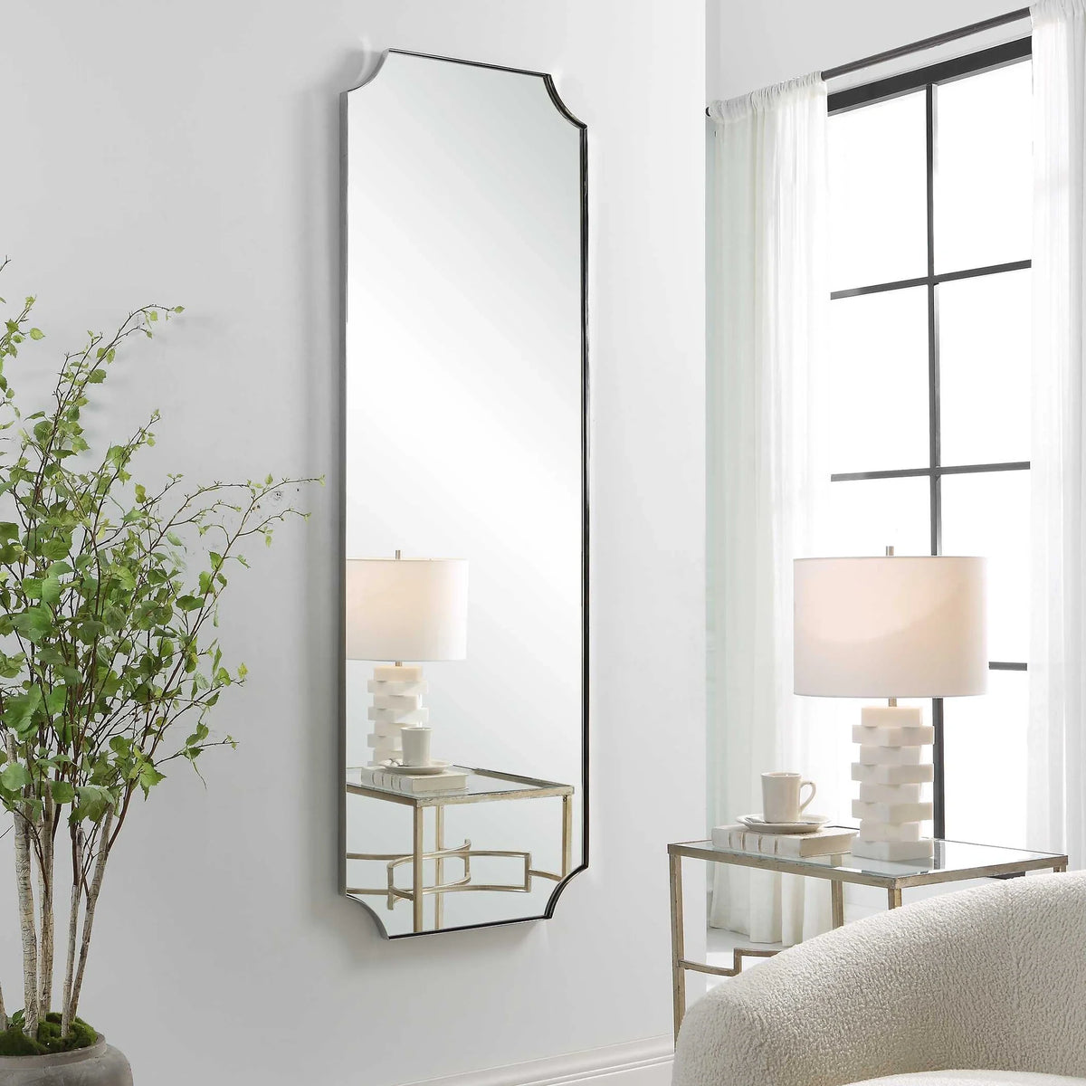 Scalloped Corner Mirror