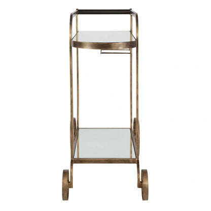 Antique Brass Bar Cart