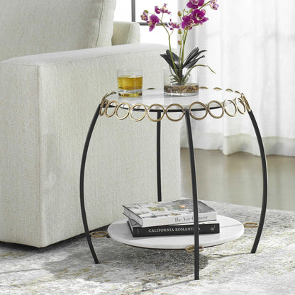 White Marble Side Table