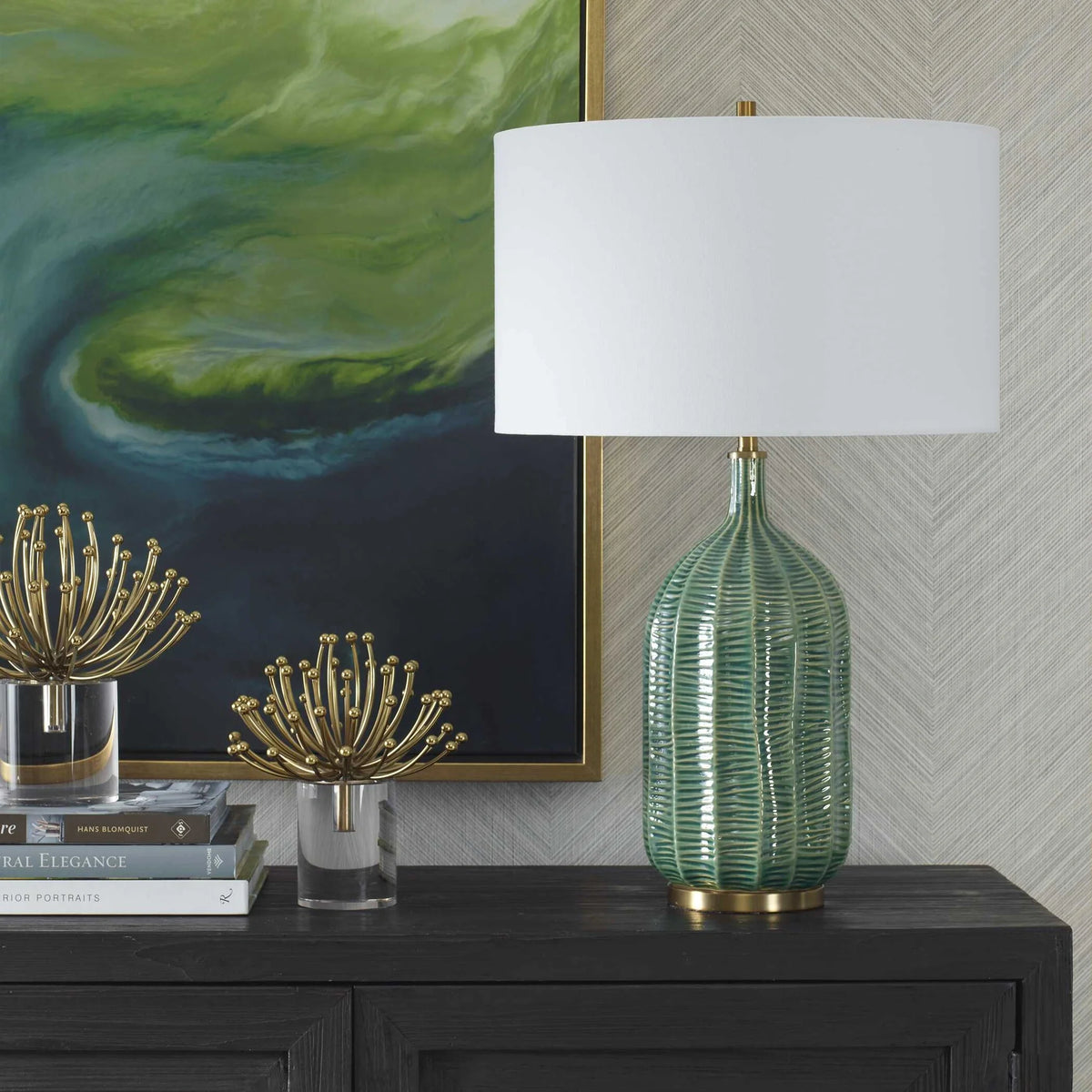 Coastal Blue Ceramic Table Lamp