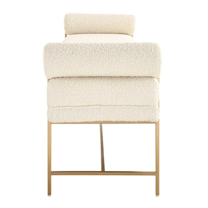Pearl White Bolster Bench