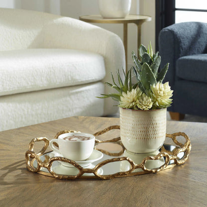 Chain Mirrored Tray