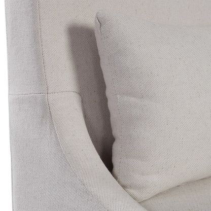 White Linen Armless Chair