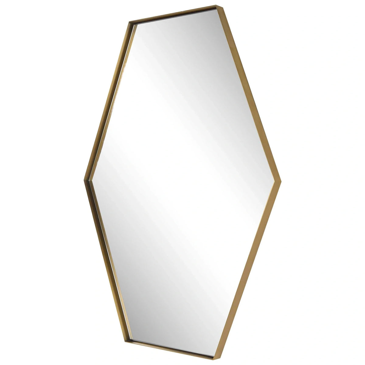 Brass Hexagon Mirror